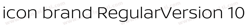 icon brand RegularVersion 10字体转换